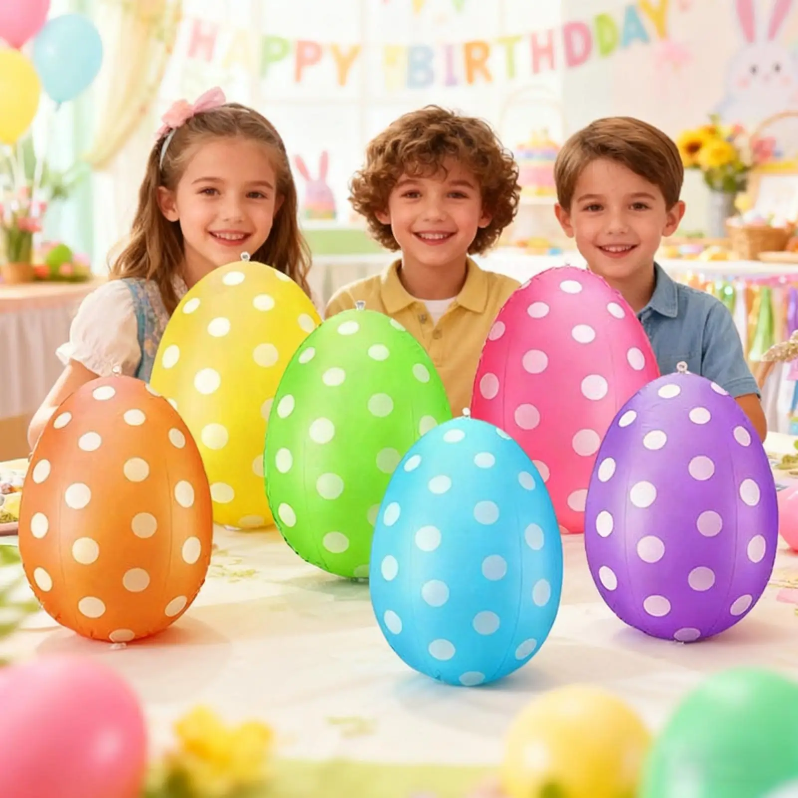 6Pcs Inflatable Easter Eggs /s - Kids Yard Toys 评论和价格