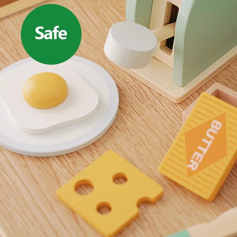 Wooden Simulation Toaster Toy  - Kids Toys Kitchen Set 评论和价格