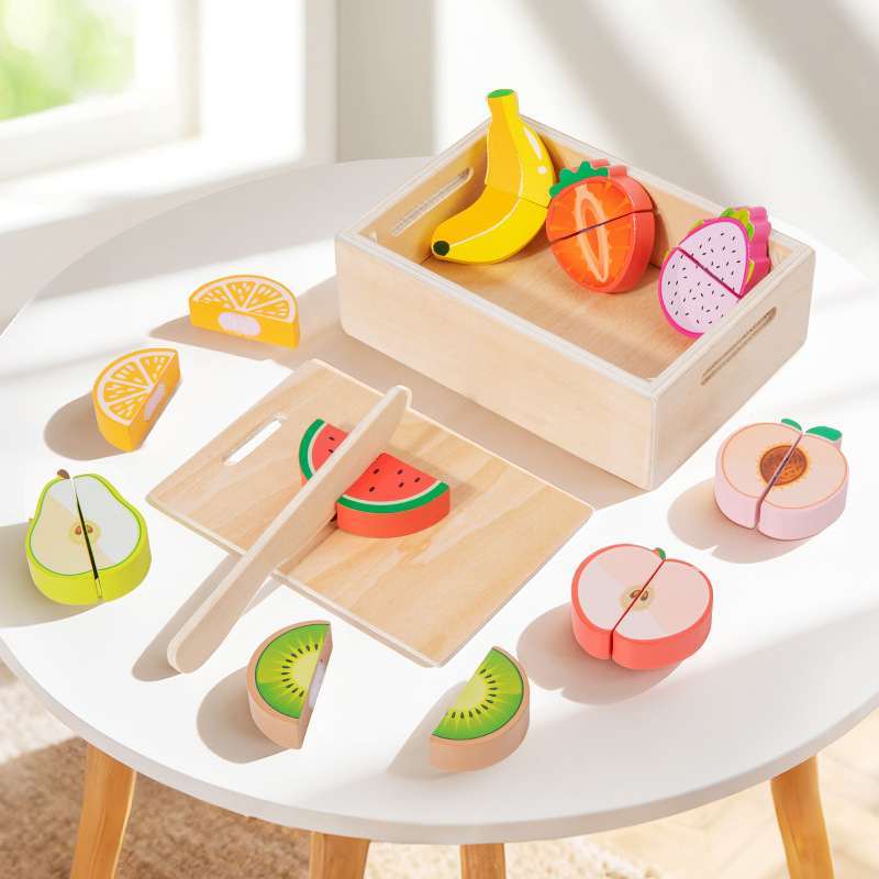 Wooden Cut and Stamp Food Simu - Kids Toys Kitchen Set 评论和价格