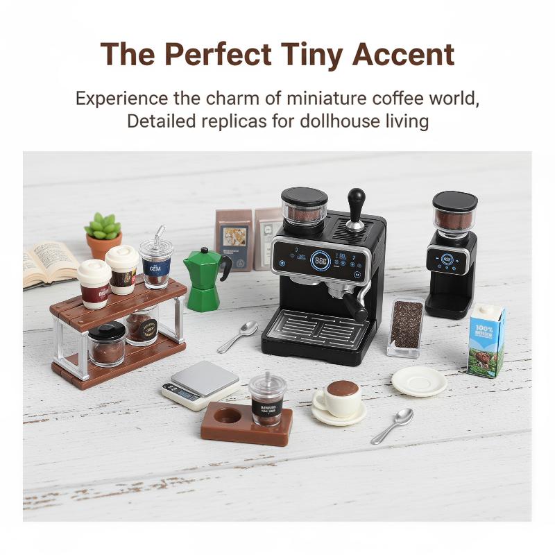 1:12 Dollhouse Miniature Coffe - Kids Toys Kitchen Set 评论和价格